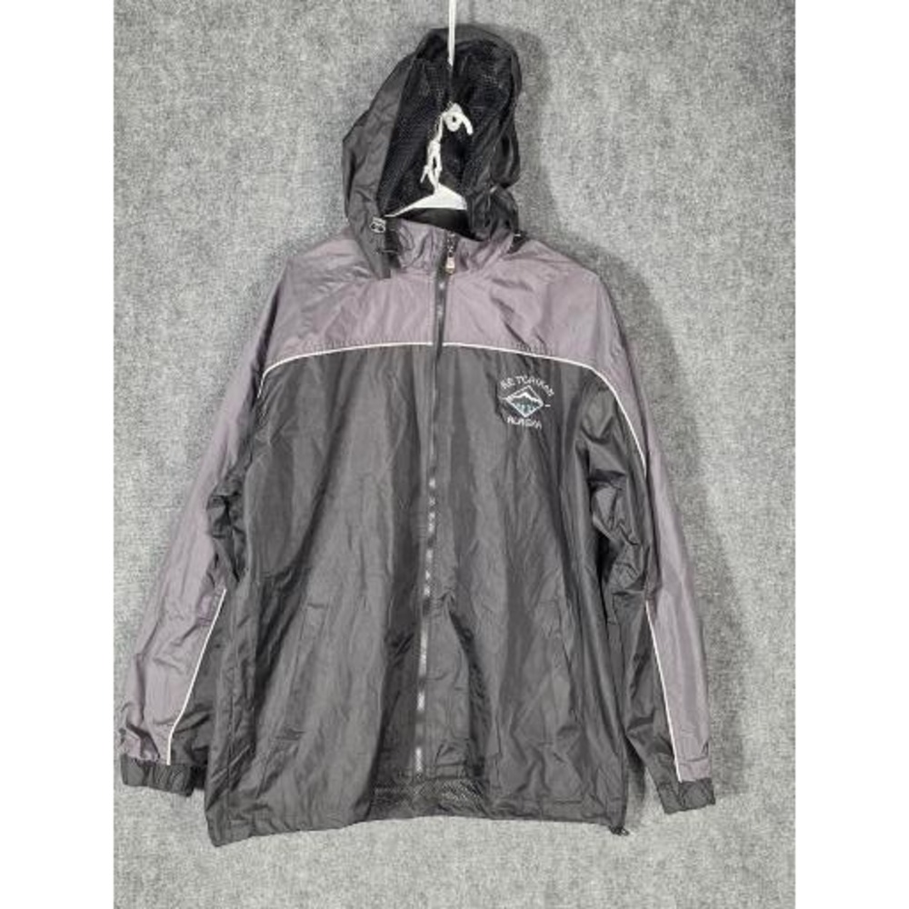 VTG Ketchikan Alaska Graphic Windbreaker Jacket Mens XL Full Zip‎ Hooded Outdoor